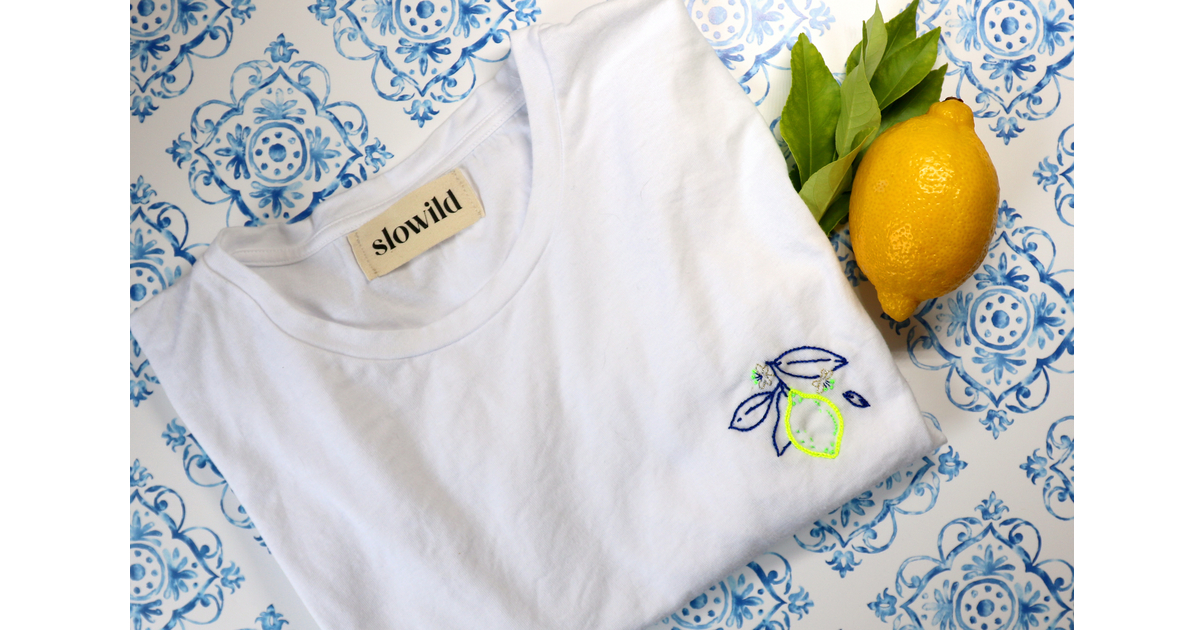 Citron Embriodered Knit Shirt
